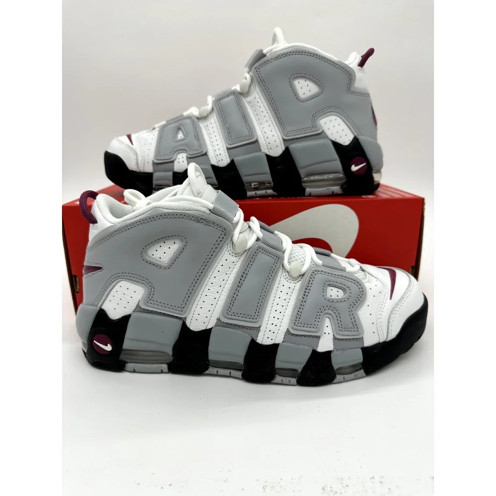 Nike Air More Uptempo Women's Size 11 Men's 9.5 White Grey Shoes DV1137 100